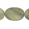 Mother-of-pearl shell 1pkg1, flat oval bead 15 inch grey steel 30x20mm image number 0