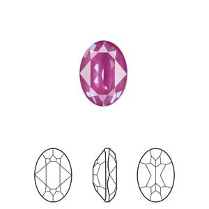 Fancy stone 1pk crystal orchid ignite LacquerPRO, Crystal Passions&reg; 14x10mm oval 4120