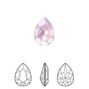 Fancy stone 12pk crystal lavender DeLite, Crystal Passions&reg; 14x10mm pear 4320
