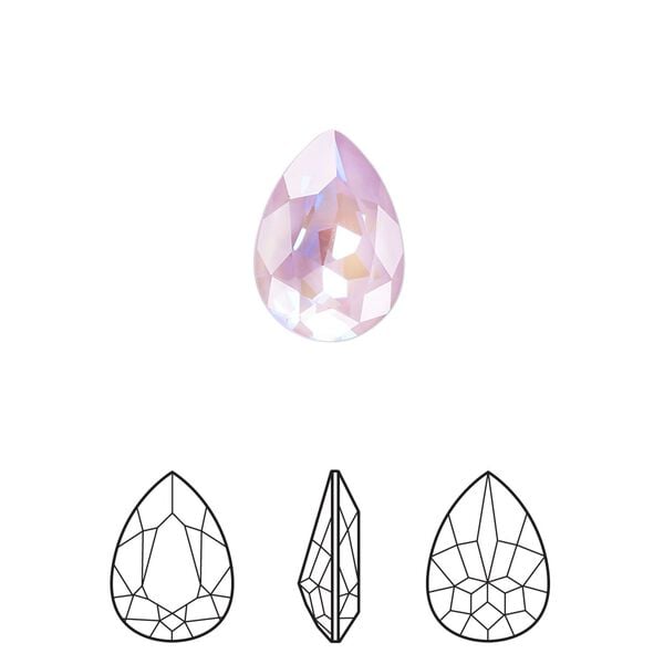 Fancy stone 12pk crystal lavender DeLite, Crystal Passions&reg; 14x10mm pear 4320 image number 0