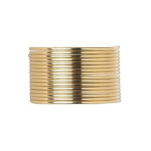 Wire, 12Kt gold-filled, dead-soft, half-round, 18 gauge. Sold per pkg of 5 feet.