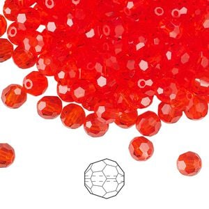 Bead 144pk hyacinth, Preciosa Czech crystal 5mm round