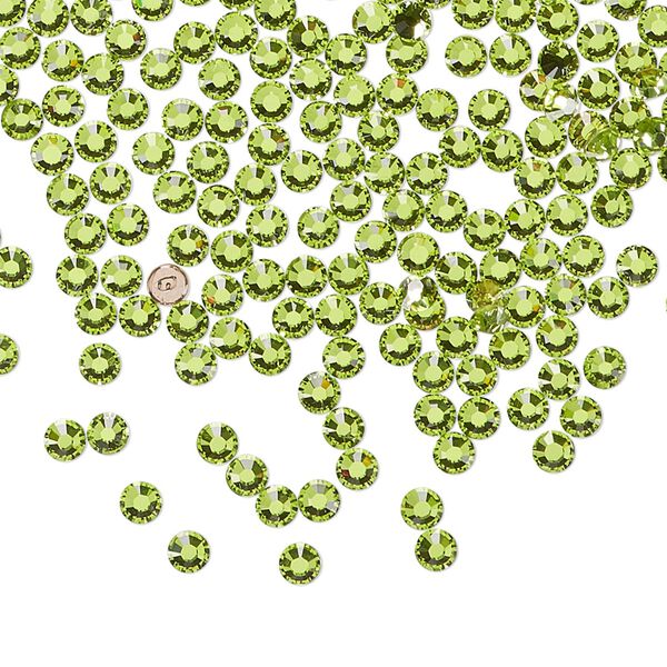 Flat back 1440pk citrus green foil back, Swarovski&reg; hotfix 2.7-2.9mm round SS10 2038 image number 0