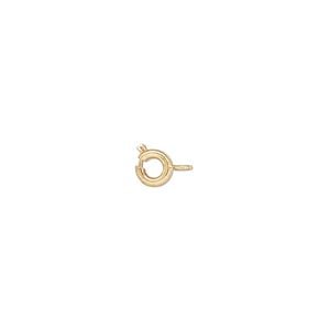 Springring 1pkg6, 5mm, gold-finished brass clasp 1-strand