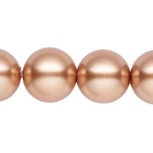 Pearl 1pk bright gold, Celestial Crystal&reg; 16mm round 15.5-16 inch