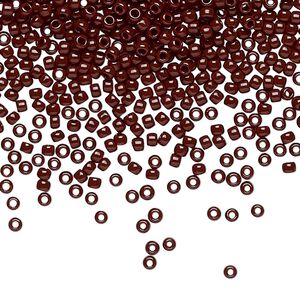 Seed bead, TOHO BEADS&reg;, glass, pkg/50g, #11 round, opaque oxblood (TR-11-46).