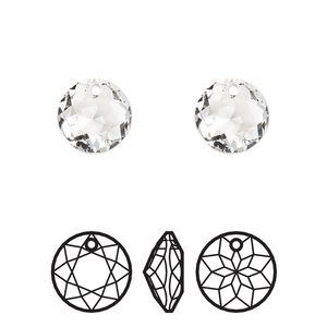 Drop 48pk crystal, Swarovski&reg; 10mm pendant classic cut 6430
