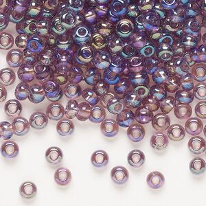 Seed bead, Preciosa Ornela, glass, translucent rainbow light amethyst, #6 rocaille. Sold per 500-gram pkg.