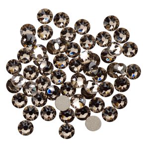 Flat back 1440pk greige foil back, Swarovski&reg; 4.6-4.8mm rose round SS20 2088