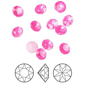 Chaton 12pk crystal electric pink ignite LacquerPRO, Crystal Passions&reg; 6.14-6.32mm round SS29 1088