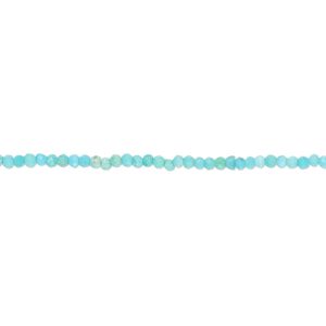 Sleeping beauty turquoise 1pkg1, hand-cut faceted round bead 8 inch 2mm