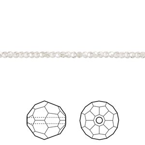 Bead 36pk crystal silver shade, Crystal Passions&reg; 2mm round 5000