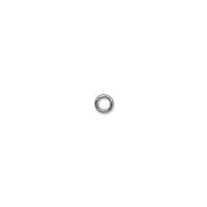 Jump ring 1pkg100 gunmetal-plated, 4mm soldered closed round, 20 gauge / 2.4mm inside diameter / brass