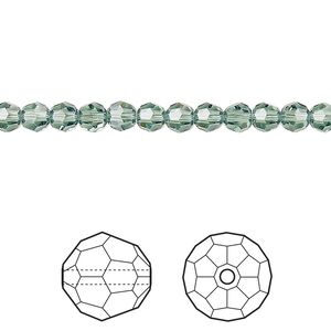 Bead 12pk erinite, Crystal Passions&reg; 4mm round 5000