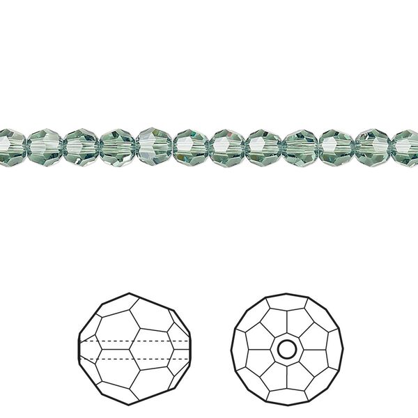 Bead 12pk erinite, Crystal Passions&reg; 4mm round 5000 image number 0