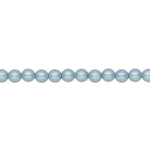 Pearl 600pk pearlescent blue, Preciosa Czech crystal 4mm round