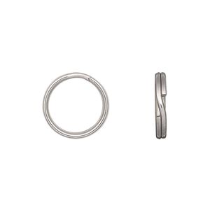 Split ring 1pkg50 stainless steel, 14mm round, 11.4mm inside diameter