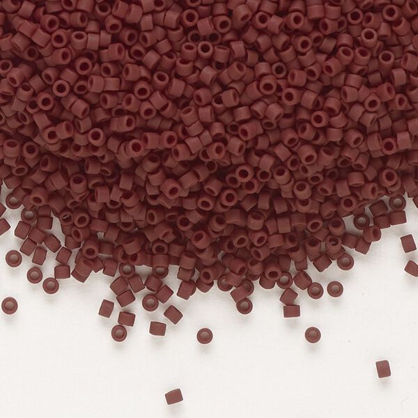 Seed bead, Delica&reg;, glass, pkg/250g, #11 round, opaque matte espresso (DB-1910). image number 0