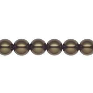 Pearl 100pk dark green, Preciosa Czech crystal 8mm round