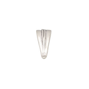 Bail, ice-pick, antiqued sterling silver, 14x7mm triangle, 10mm grip length. Sold individually.