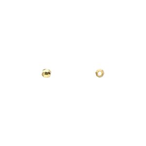 Bead 1pkg48 gold-finished, 2.5mm faceted round, brass