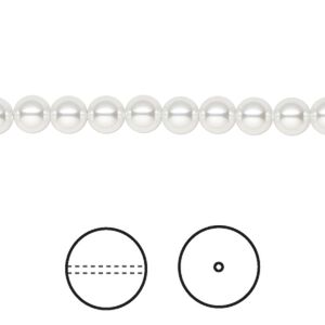 Pearl 100pk moonlight, Crystal Passions&reg; 5mm round 5810