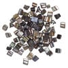 Mother-of-pearl shell 1pkg2oz, triangle tube bead, mix multi-grey and black 7x6mm-12x9mm image number 1