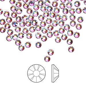 Flat back 1440pk mesmera AB foil back, Preciosa MAXIMA Czech crystal rhinestone 3-3.2mm chaton rose round SS12