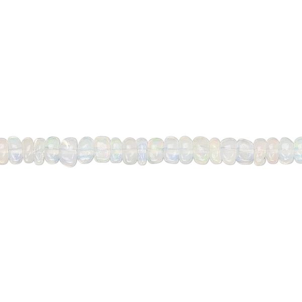 Ethiopian opal 1pkg1, rondelle bead natural B+ grade, 15.5-16 inch graduated image number 0
