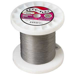 Beading wire, Accu-Flex&reg;, nylon and stainless steel, clear, 21 strand, 0.012-inch diameter. Sold per 1,000-foot spool.