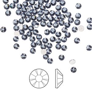 Flat back 1440pk denim blue foil back, Preciosa MAXIMA Czech crystal hotfix rhinestone 2.7-2.9mm chaton rose round SS10