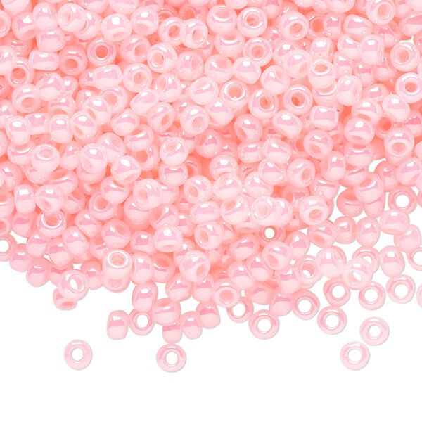 Seed bead, TOHO BEADS&reg;, glass, pkg/50g, #8 round, opaque ceylon innocent pink (TR-08-145). image number 0