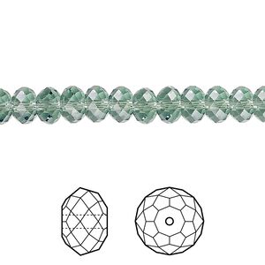 Bead 144pk erinite, Crystal Passions&reg; 6x4mm rondelle 5040