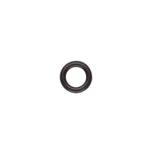 Component, Oh! Ring&trade;, silicone, black, 10mm round with 6mm hole. Sold per pkg of 300.