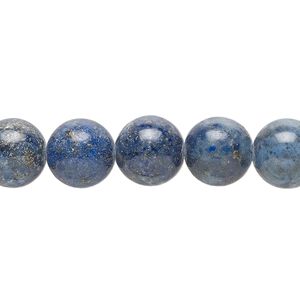Lapis lazuli 1pkg1, round bead 15 inch 10mm