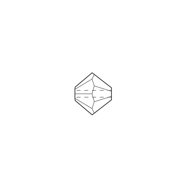 Bead 1pkg48 Malibu blue AB, Preciosa Czech crystal, 3mm bicone image number 1