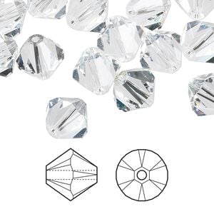 Bead 144pk crystal, Swarovski&reg; 10mm XILION bicone 5328