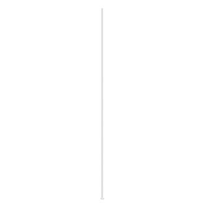 Head pin 1pkg1000 silver-plated, 4 inch, 21 gauge brass