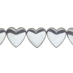 Hemalyke&trade; 1pkg1, side-drilled heart bead 15.5-16 inch 12mm