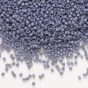 Seed bead, Delica&reg;, glass, pkg/50g, #11 round, opaque matte glazed thistle (DB-2292).