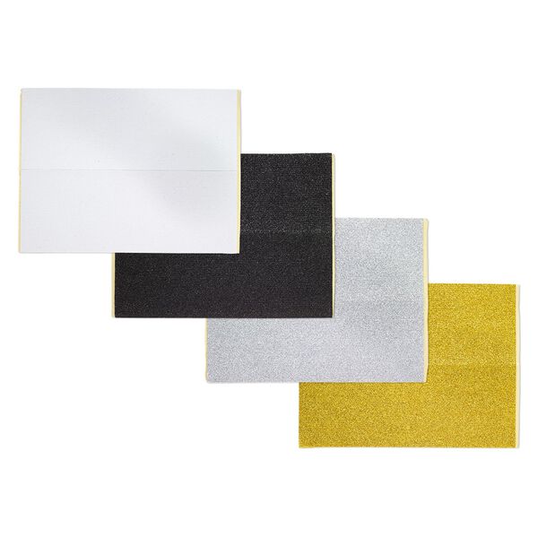 Adhesive strip, Art Edge&trade;, EVA foam, multicolored glitter, 2mm. Sold per pkg of (4) 10-inch sheets. image number 1