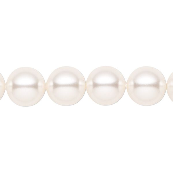 Pearl 25pk white, Crystal Passions&reg; 10mm round 5810 image number 0