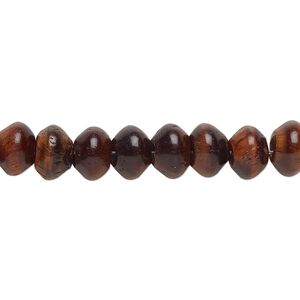 Red tigereye 1pkg10, saucer bead 8x5mm