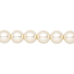 Pearl 100pk creamrose, Preciosa Czech crystal 8mm round