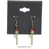 Earring card, PVC plastic, opaque black, 2x2 inch square. Sold per pkg of 100. image number 3