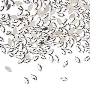 Flat back 1440pk crystal foil back, Preciosa MAXIMA Czech crystal rhinestone 4x2mm navette