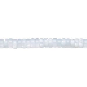 Mother-of-pearl shell 1pkg1, heishi bead 15.5 to 16 inch blue 5x2mm