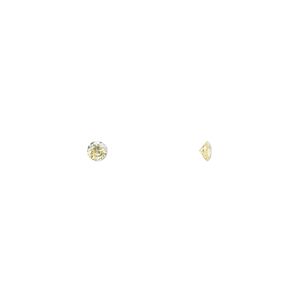Gem, cubic zirconia, topaz gold, 2.5mm faceted round, Mohs hardness 8-1/2. Sold per pkg of 10.