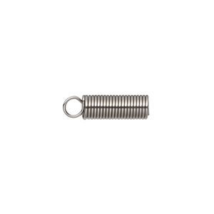 Cord coil glue-in 1pkg20 stainless steel, 11x4mm / loop / 3mm inside diameter