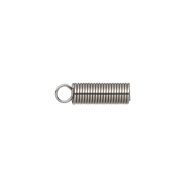 Cord coil glue-in 1pkg20 stainless steel, 11x4mm / loop / 3mm inside diameter image number 0